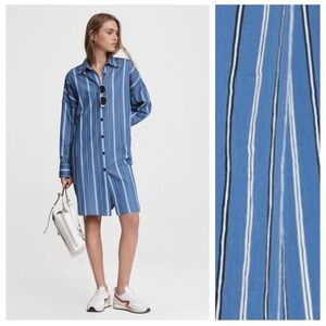 Rag & Bone Sandra Blue Striped Mini Dress